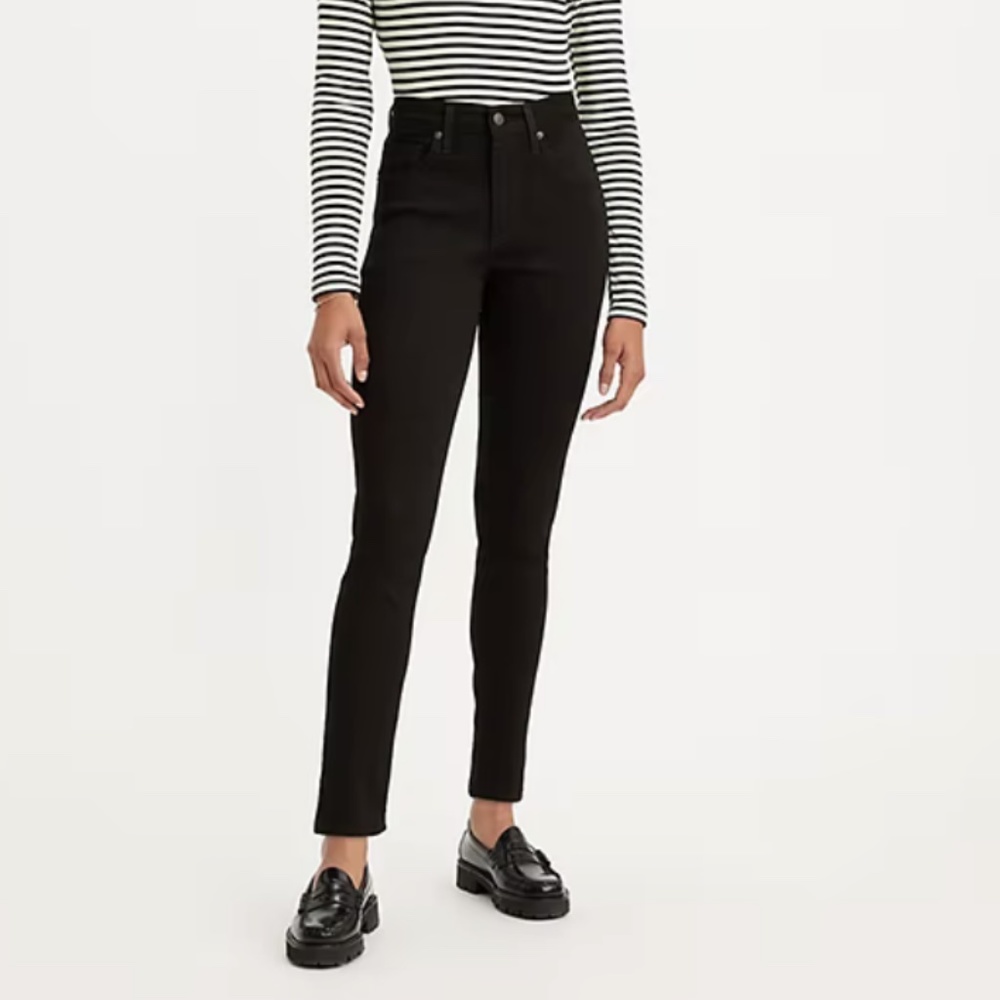 721 High Rise Skinny Jeans Soft Black 28W